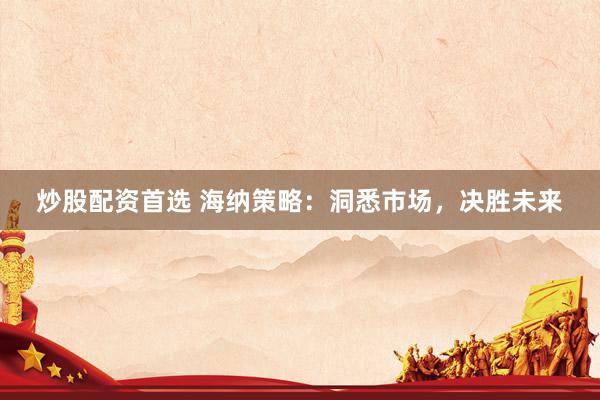 炒股配资首选 海纳策略：洞悉市场，决胜未来