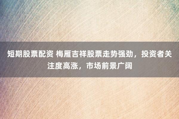 短期股票配资 梅雁吉祥股票走势强劲，投资者关注度高涨，市场前景广阔