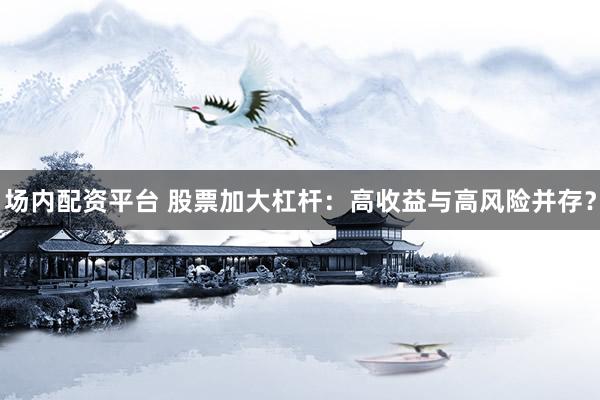 场内配资平台 股票加大杠杆：高收益与高风险并存？