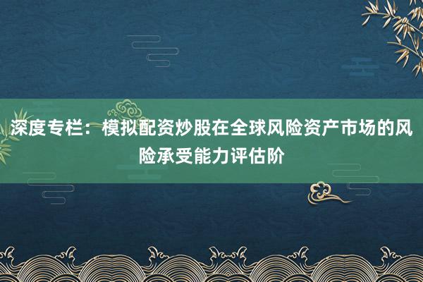深度专栏:模拟配资炒股在全球风险资产市场的风险承受能力评估阶